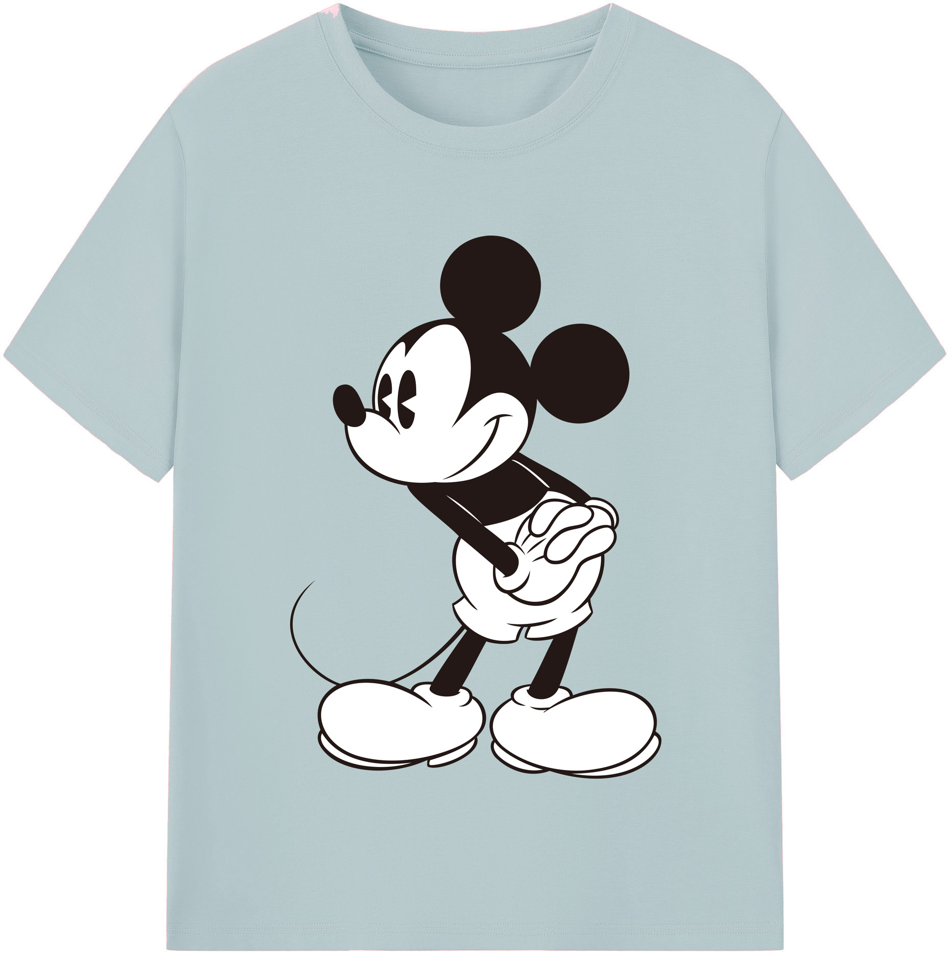 （画像用） ミッキーマウス Mickey Mouse 綿100％半袖Tシャツ（フロントプリント）